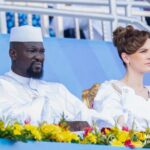 Guinean President Mamady Dumboya and First Lady Loraine.