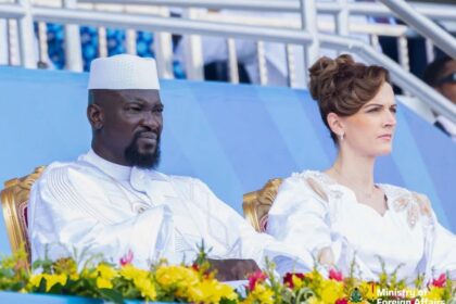 Guinean President Mamady Dumboya and First Lady Loraine.