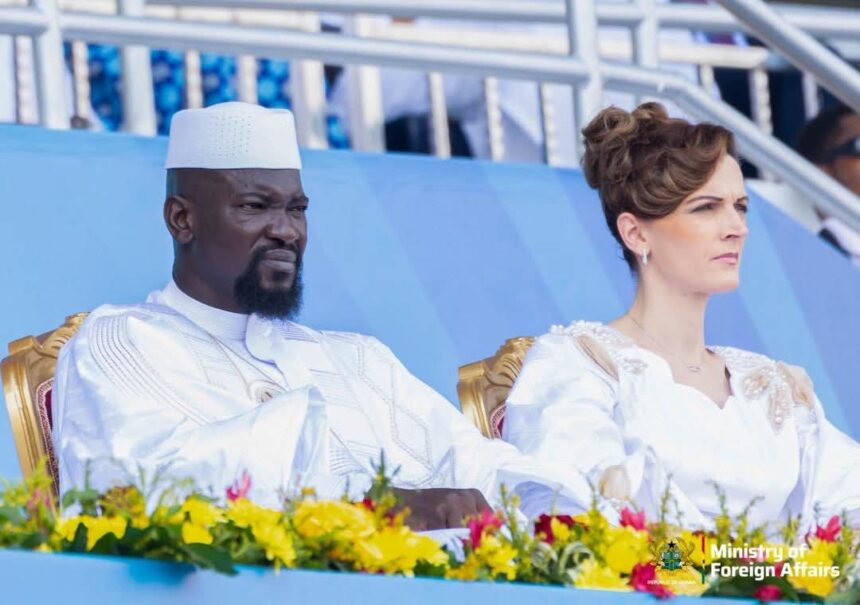 Guinean President Mamady Dumboya and First Lady Loraine.
