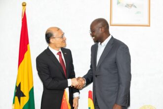 Ambassador Tong Defa bids farewell to Finance Minister Ato Forson