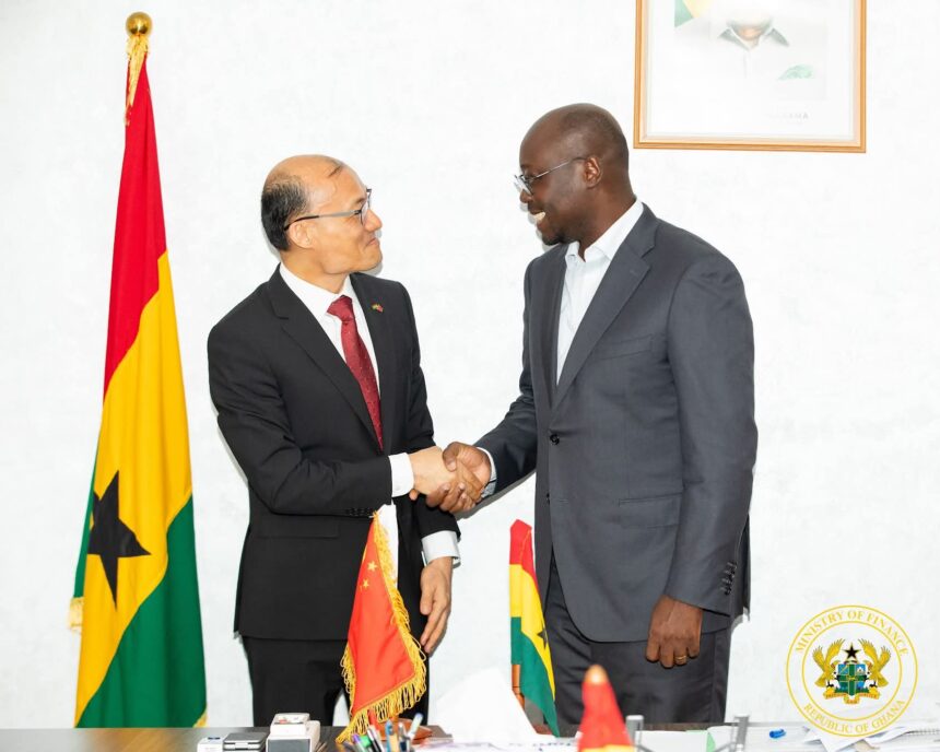 Ambassador Tong Defa bids farewell to Finance Minister Ato Forson