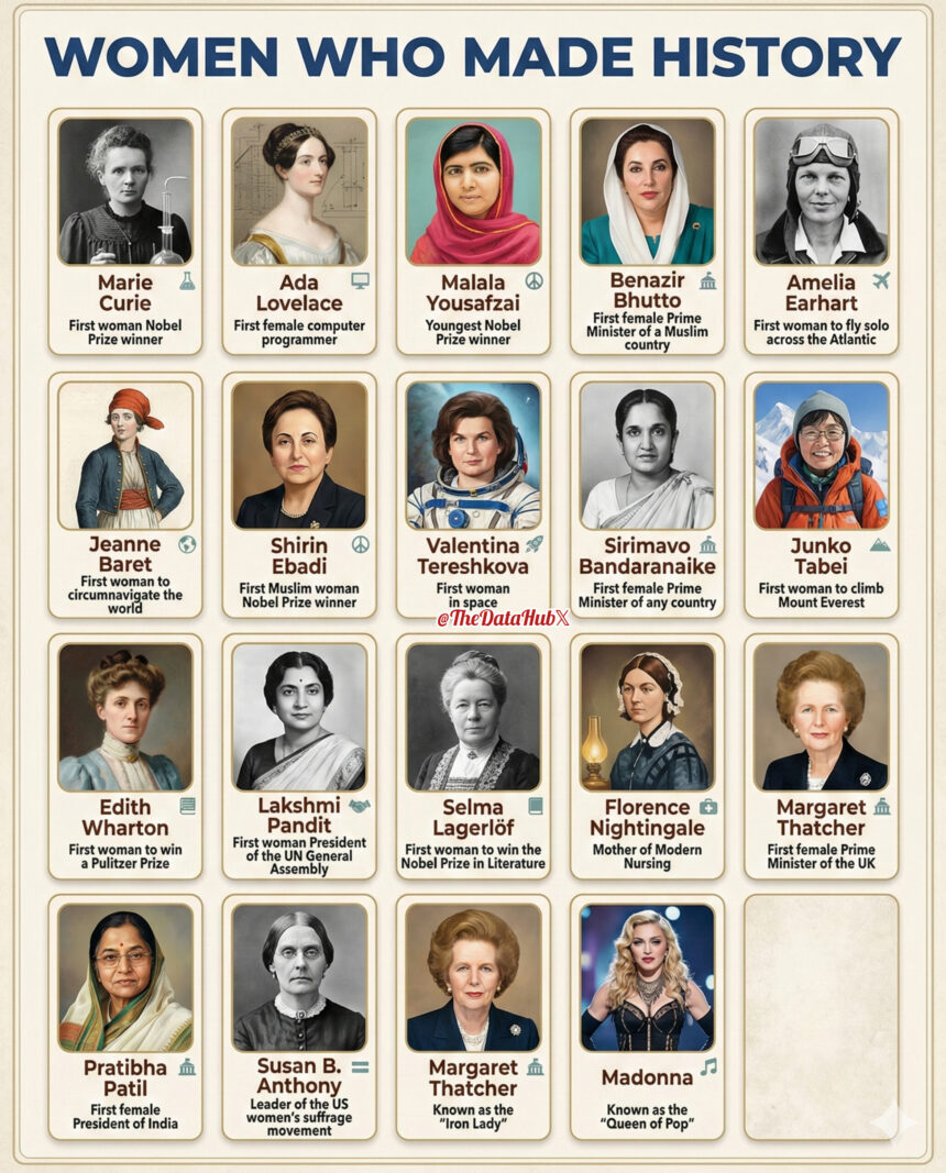 Women who made history across the globe