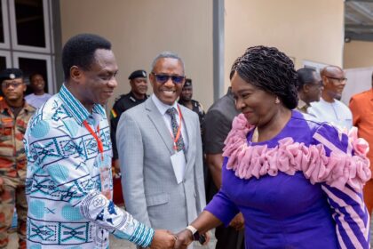 Vice President Jana Naana Opoku Agyemang with clergy