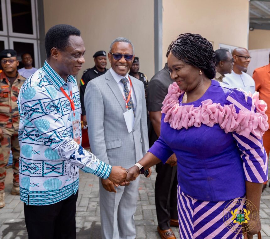 Vice President Jana Naana Opoku Agyemang with clergy