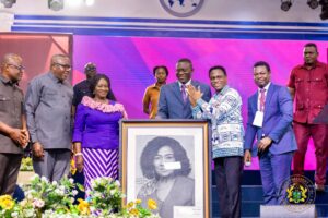 Vice President Jana Naana Opoku Agyemang with clergy