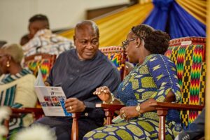 President Mahama meets VC of UG Prof. Nana Aba Appiah Amfo.
