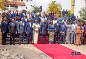 Dignitaries in Photo with President Mahama at 77the New Year School at University of Ghana.