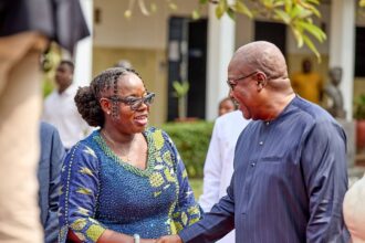 President Mahama meets VC of UG Prof. Nana Aba Appiah Amfo.