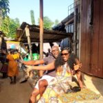 Philanthropist Agbeko Odione Kumordzi with wife Edwina on Agbozume Market Day.