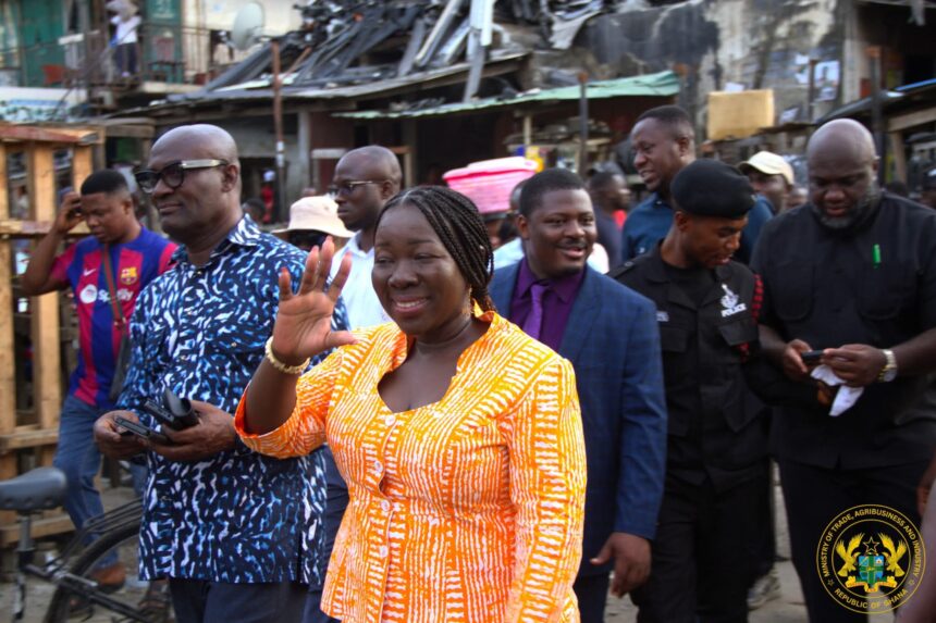 Minister for Trade, Agribusiness and Industry, Elizabeth Ofosu-Adjare at Abosseyokai