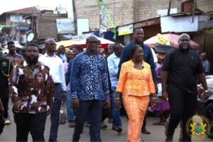 Minister for Trade, Agribusiness and Industry, Elizabeth Ofosu-Adjare at Abosseyokai