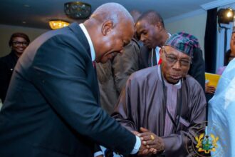 President Mahama meets Former President Obasanjo