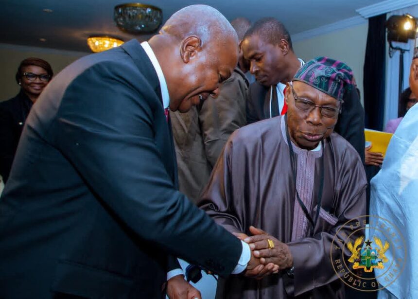 President Mahama meets Former President Obasanjo