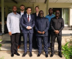 German Ambassador Frederrik Landshoeft welcomes Chief Justice of Ghana, Paul Baffoe-Bonnie