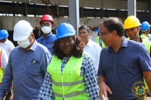 Trade Minster Ofosu-Agyare engages Cement and Steel Plants at Tema Free Zones