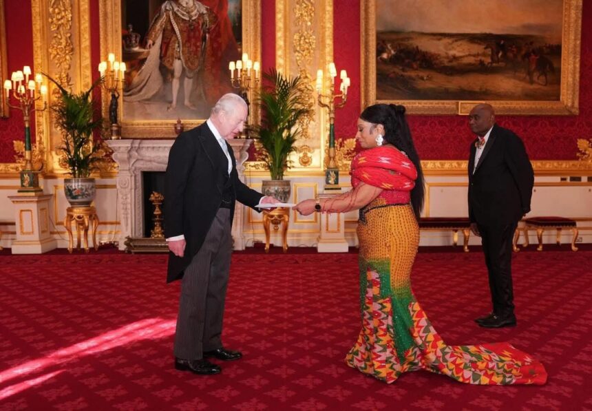 Ghana's High Commissioner to UK, Zita Benson presents Letters of Credence to King of England