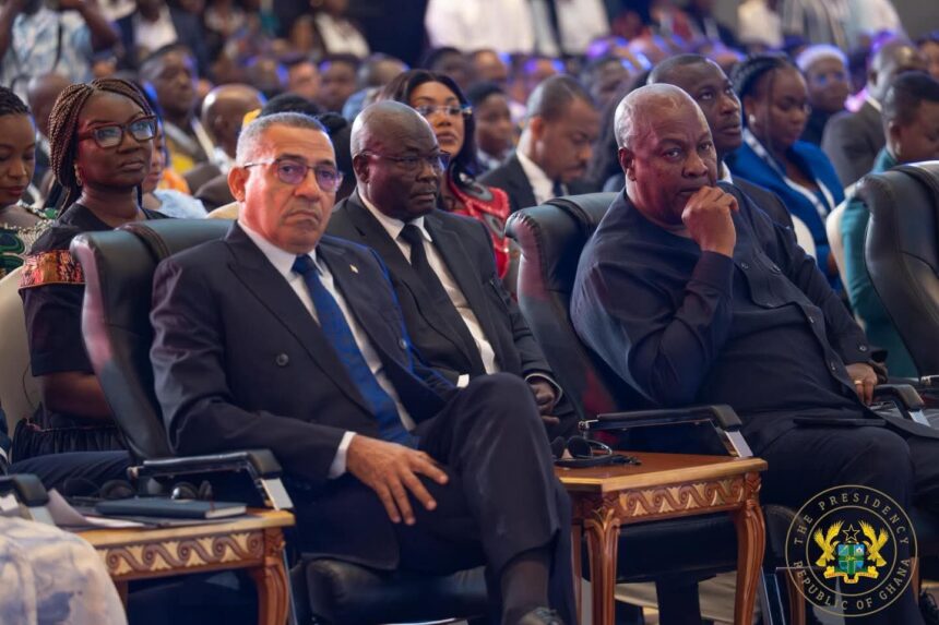 President John Mahama welcomes President Carlos Manuel Vila Nova of São Tomé, to Accra for 2026 Africa Trade Summit.