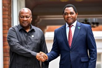 Ghana is a strategic peer to Zambia- President Hakainde Hichilema (Right) as he meets President John Mahama of Ghana.