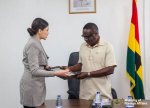 Council of Palm Oil Producing Countries (CPOPC) led by its Secretary-General, Madam Izzana Salleh paid a courtesy call on the Deputy Minister for Foreign Affairs, Honourable James Gyakye Quayson (MP).
