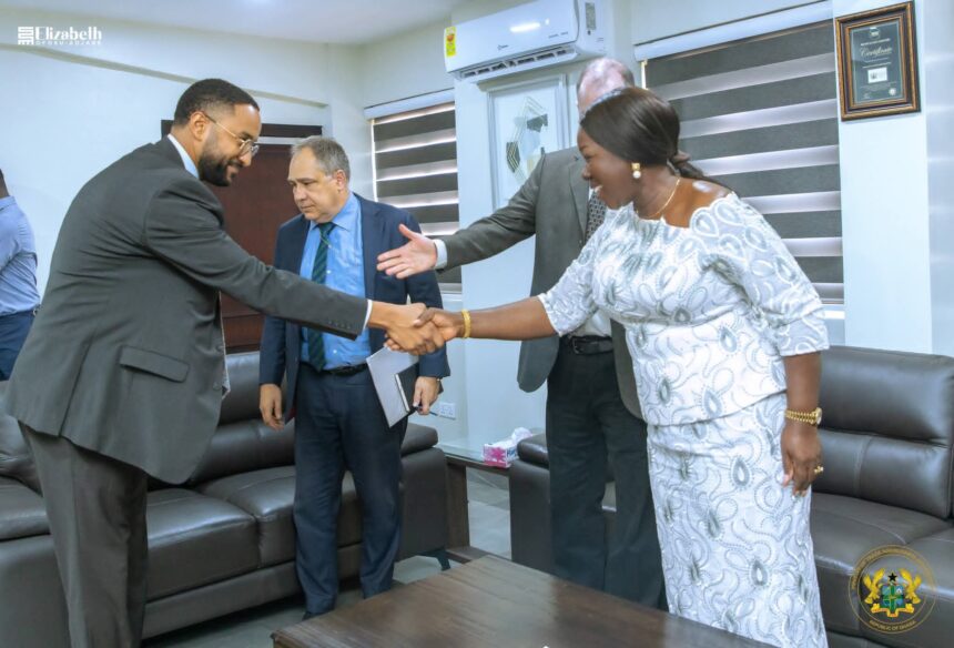 Minister for Trade, Agribusiness and Industry, Elizabeth Ofosu-Adjare, and Chargé d’Affaires of the United States Embassy in Ghana, Rolf Olson, hold talks on implementation of recently extended African Growth and Opportunity Act (AGOA).
