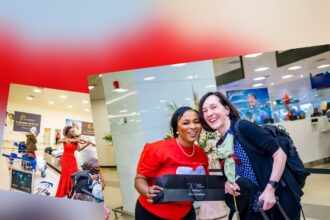 Valentines Day at Kotoka International Airport in Accra.