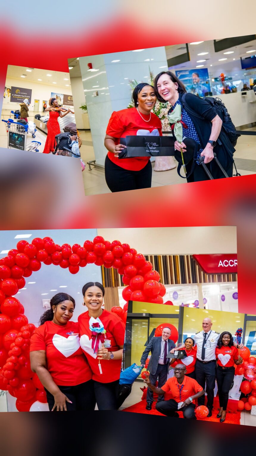 Valentines Day at Kotoka International Airport in Accra.