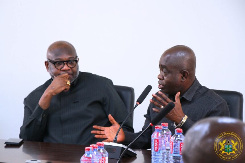 A top hierarchy government meeting with Cocoa Farmers