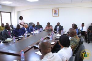 A top hierarchy government meeting with Cocoa Farmers