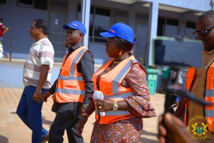 Trade Minister, Ofosu-Agyare at Northshore Apparel Ghana Ltd in Savelugu, Northern Region.