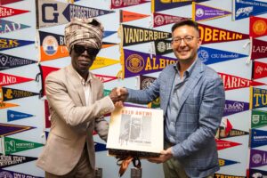 Kojo Antwi- in turban at US Embassy in Accra.