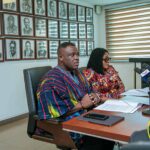 Communications Minister, Sam George & Gender Minister, Dr. Naa Momo Lartey.