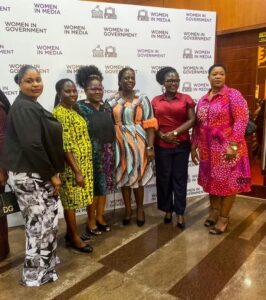 Rebecca Ekpe, GJA Vice President, Editor in Chief, Ghana Broadcasting Corporation (First Left), with Members of Inky Fraternity at the First Annual Forum on Women in Government and Parliament and Media in Accra.