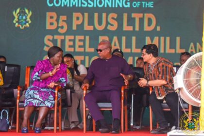 President Mahama inaugurates New B5 Plus Steel Factory at Ningo-Pampram.