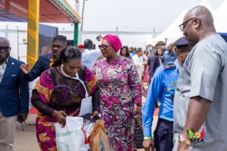 GFZA CEO Dr. Mary at Commissioning of B5 Plus Steel Manufacturing Plant in Pampram.