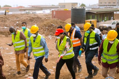 Ebi Bright joins Local Government Minister in Sanitation inspection in Tema enclave