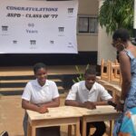Marina Kingsley -Nyinah with pupils of Achimota Primary.