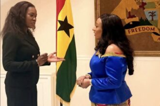 Ghana's Ambassador in UK Zita Benson and Rosie Glazebrook of Make UK on investment opportunities