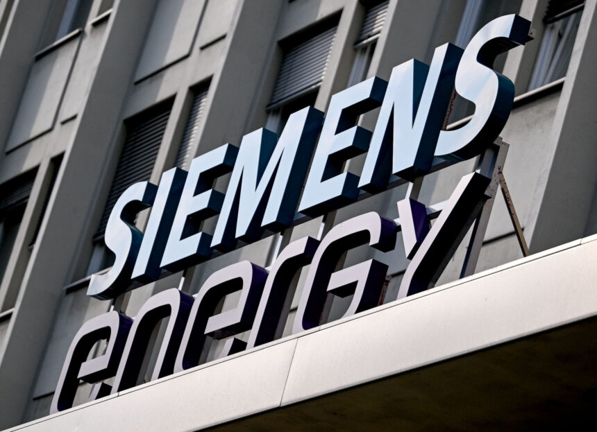 Berlin: The "Siemens Energy" logo can be seen in the entrance area of the company. Photo: Britta Pedersen/dpa