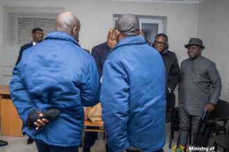 Mr. Okudzeto Ablakwa with Ghanaian Prisoners of War in Ukraine