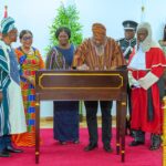 John Mahama and Prof. Jane Naana Opoku Agyemang at Parliament House