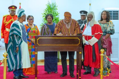John Mahama and Prof. Jane Naana Opoku Agyemang at Parliament House