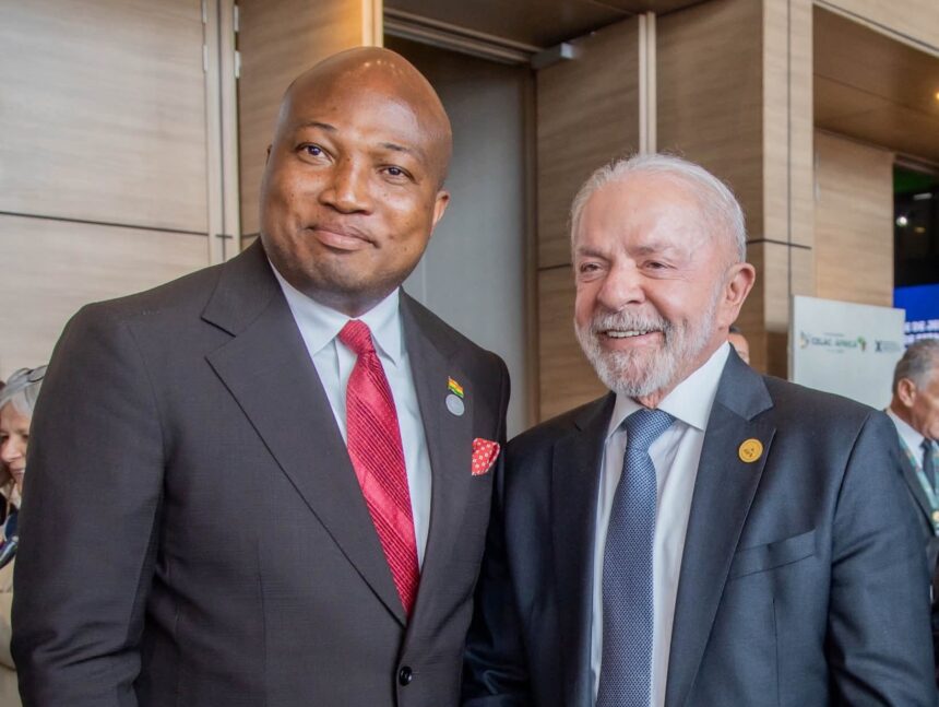 H.E. Luiz Inácio Lula da Silva-Brazil President (Right), with Ghana's Forighn Affairs Minister, Okudzeto Ablakwa (Left)