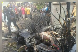 Micro crash - aircraft site at Tema