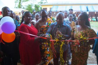 Member of Parliament for Abura Asebu Kwamankese Constituency, Felix Kwakye Fosu commissioning the project