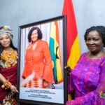 Paramount Queen Mother of Jamestown (Ngleshie Alata), Her Majesty Naa Afipong IV visits Vice President Jane Naana Opoku Agyemang.