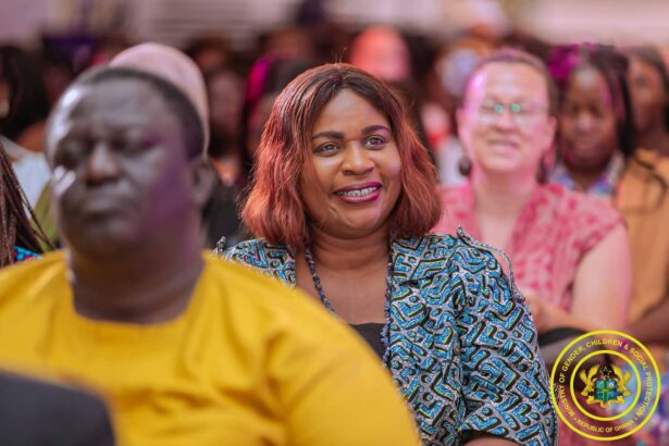 Vice President of the Ghana Journalists Association, Rebecca Ekpe (Middle) at Labadi Beach Hotel.