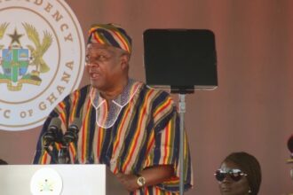 Ghana's President John Mahama addressing 69th Independence Day Celebrations at Presidency