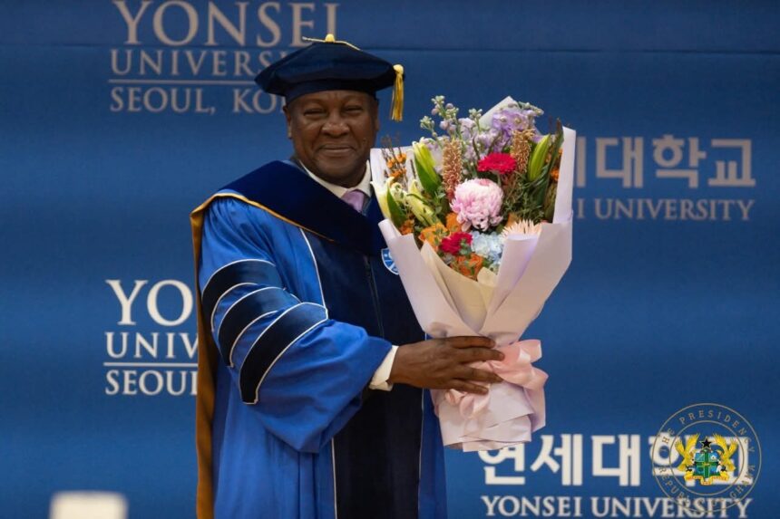 Yonsei University in Seoul, South Korea confers Honorary Doctor of Philosophy on President Mahama