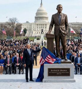 Barak Obama statue erected in Chicago