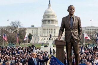 Barak Obama statue erected in Chicago